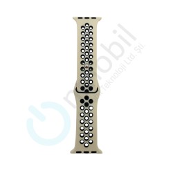 Apple Watch 38 Mm Akıllı Saat Kordonu Mt-34 SİYAH GRİ