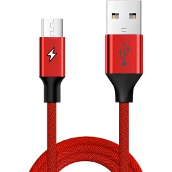 Mıcro Usb Ultra Hızlı Şarj Ve Data Kablosu Mt-2413 KIRMIZI