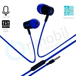 Mikrofonlu Kulak İçi Stero Kulaklık Mt-271 MAVİ