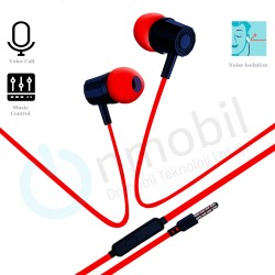 Mikrofonlu Kulak İçi Stero Kulaklık Mt-271 KIRMIZI