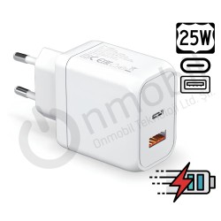 Usb To Usb-C Fast Charger 25 W Usb-C To Head Drk-305 