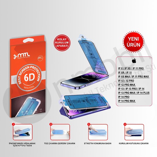 İphone 12 / 12 Pro Şeffaf Magic 6D Ekran Koruyucu Kırılmaz Cam ŞEFFAF