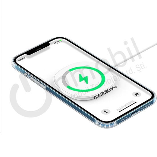 İphone 11 Promax Metal Görünümlü  Magsafe Uyumlu Lüks Kılıf LACİVERT