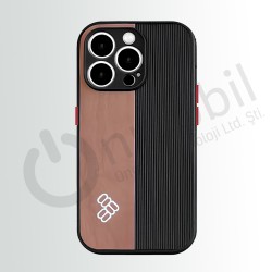 Iphone 14 Promax  Lost Silikon Çift Renkli Kılıf SİYAH KAHVERENGİ