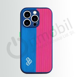 Iphone 14 Promax  Lost Silikon Çift Renkli Kılıf LACİVERT KIRMIZI