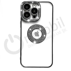 Iphone 12 Mini Taşlı Seffaf Kılıf SİYAH