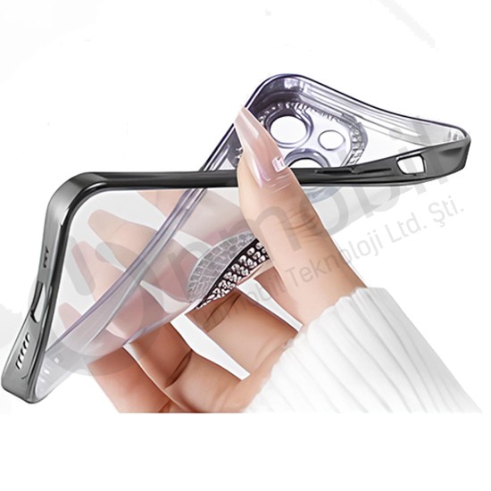 Iphone 7 Taşlı Seffaf Kılıf HAKİ