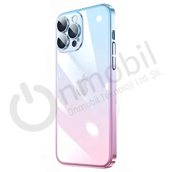 Iphone 12 Promax Hologram Renkli Kılıf LACİVERT