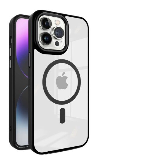 Iphone 14 Pro Focus Metal Magsafe Kılıf SİYAH
