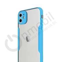 Iphone 13 Promax Bubble Transparent Case MAVİ