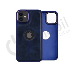 Iphone 15 Promax Cross Creative Tpu Deri Görünümlü Kılıf MOR
